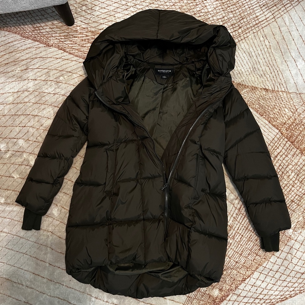 Liz Claiborborne Dk Grey/Black Puffer Coat
